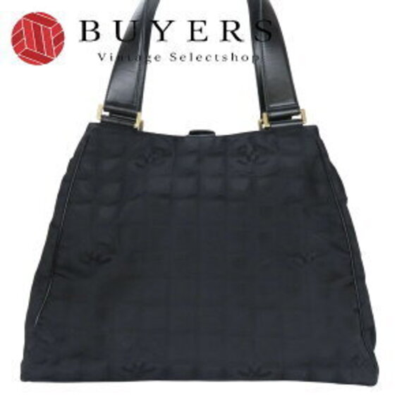 Chanel Handbags - Chanel tote bag black jacquard nylon